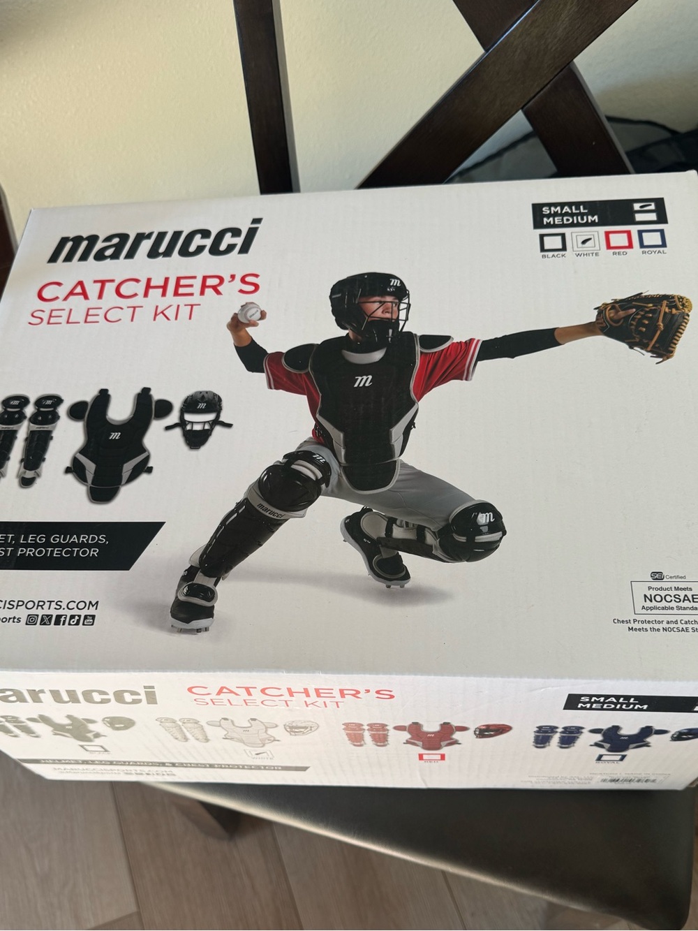 Marucci Catcher's Select Kit - small, white Catcher's Gear